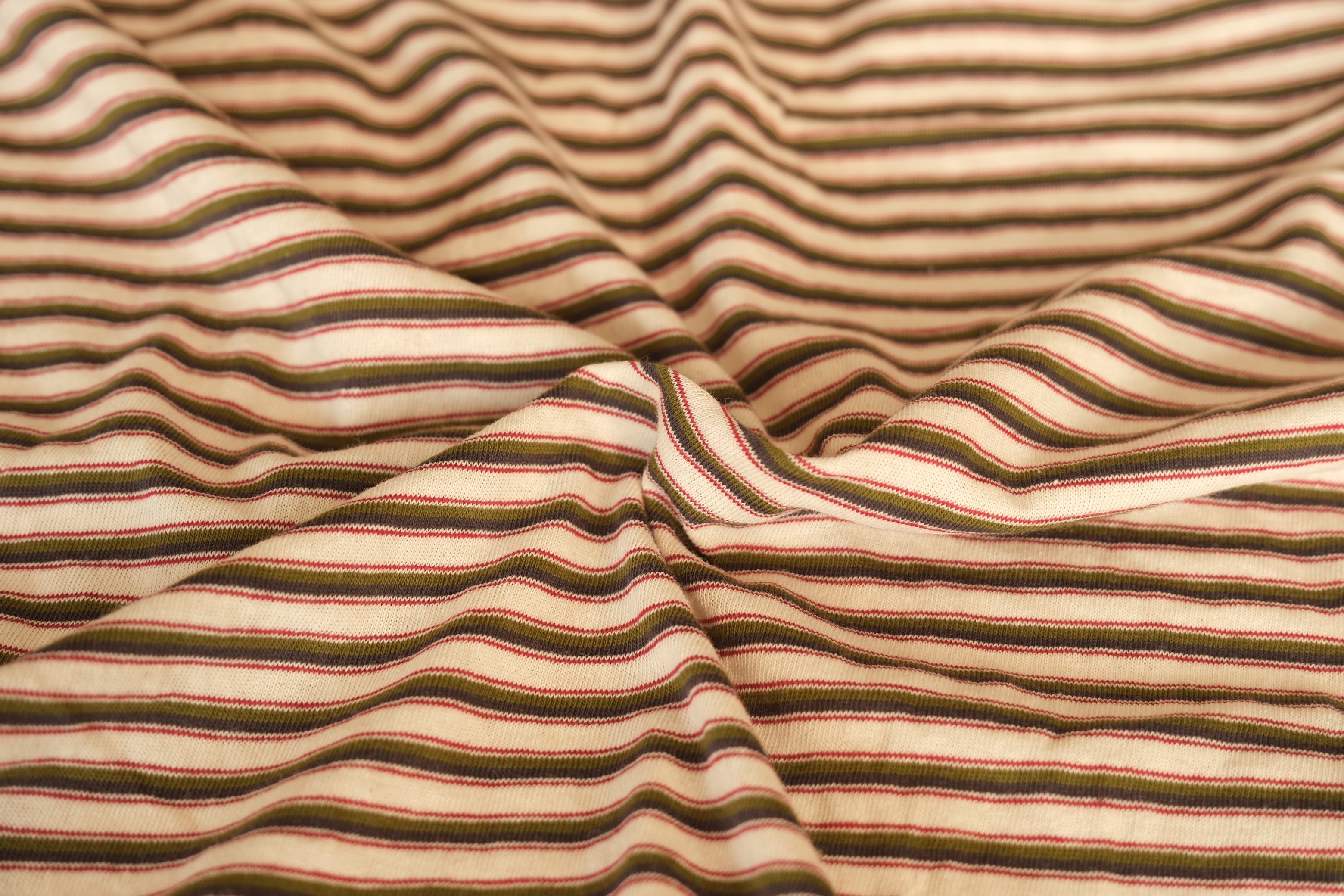 100% Cotton Retro Stripe Jersey (per 1/2M)