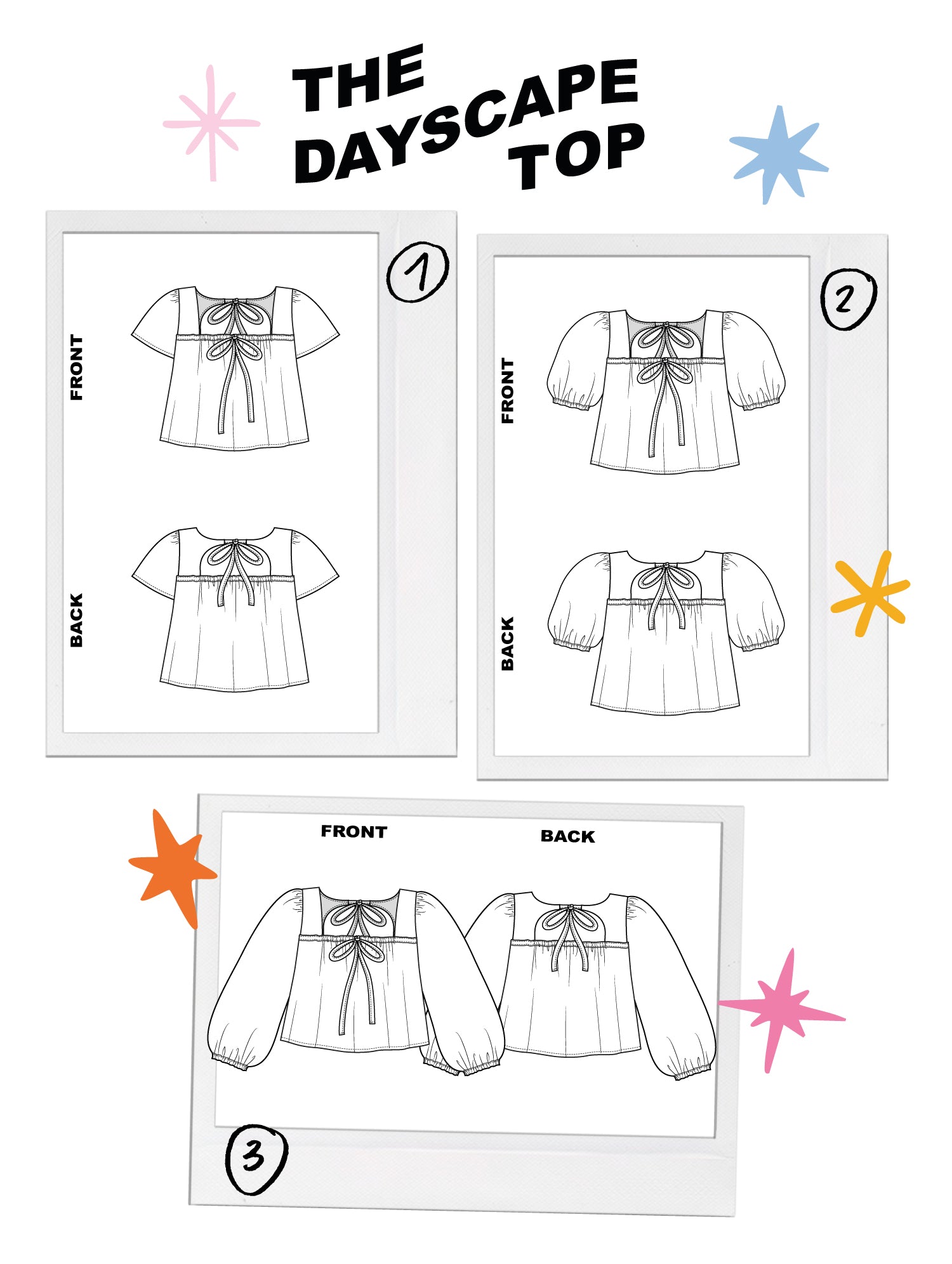 Les Perlines - The Dayscape Top  - PDF Pattern