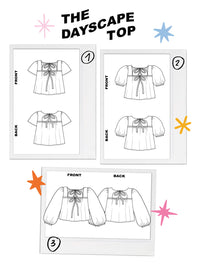 Les Perlines - The Dayscape Top  - PDF Pattern