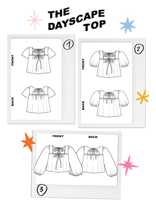 Les Perlines - The Dayscape Top  - PDF Pattern