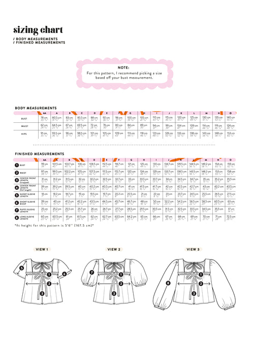 Les Perlines - The Dayscape Top  - PDF Pattern