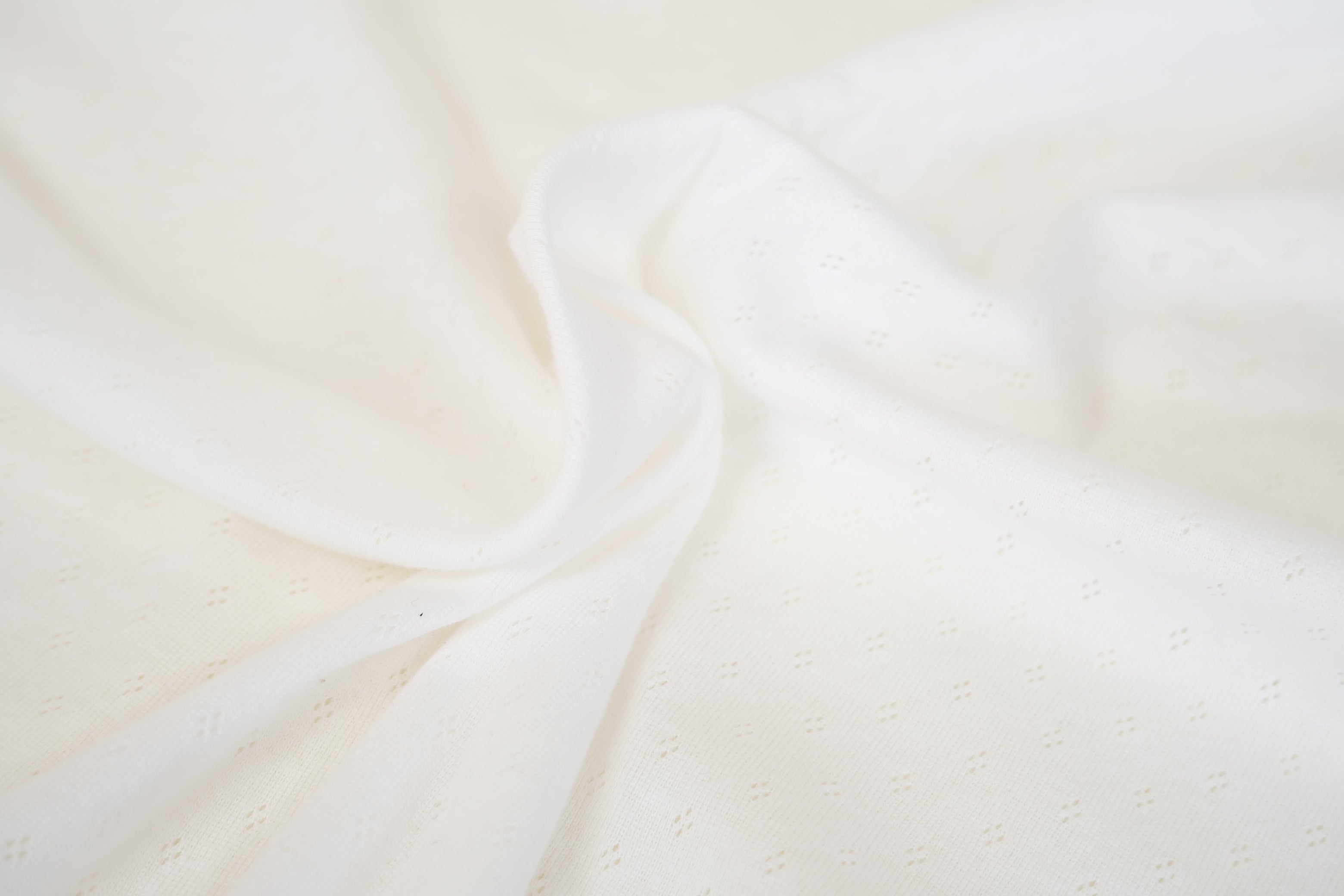 100% Cotton Pointelle (per 1/2M)