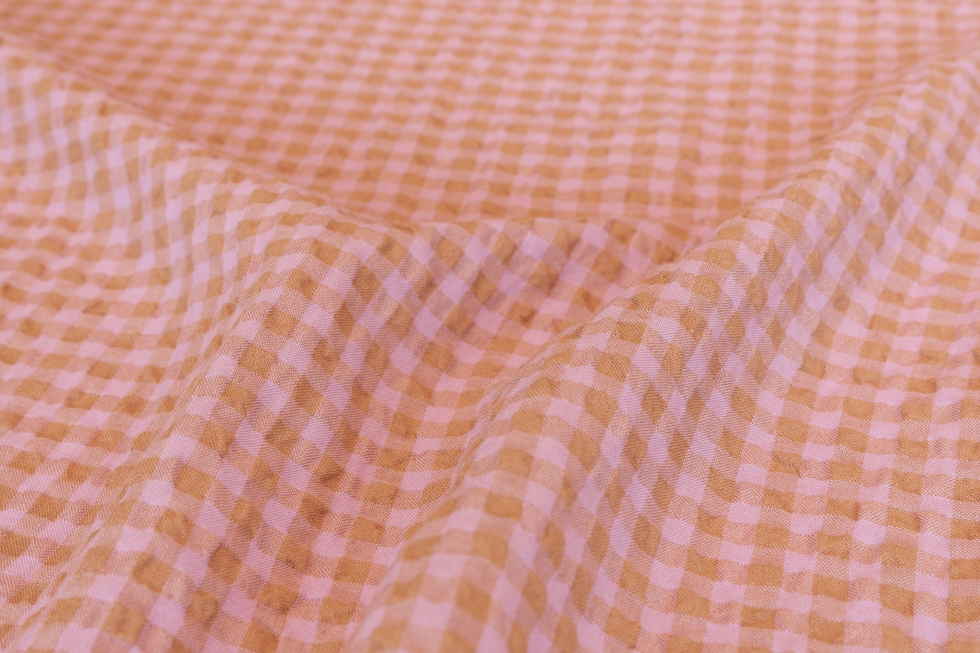 Seersucker Gingham Linen Blend (per 1/2M)