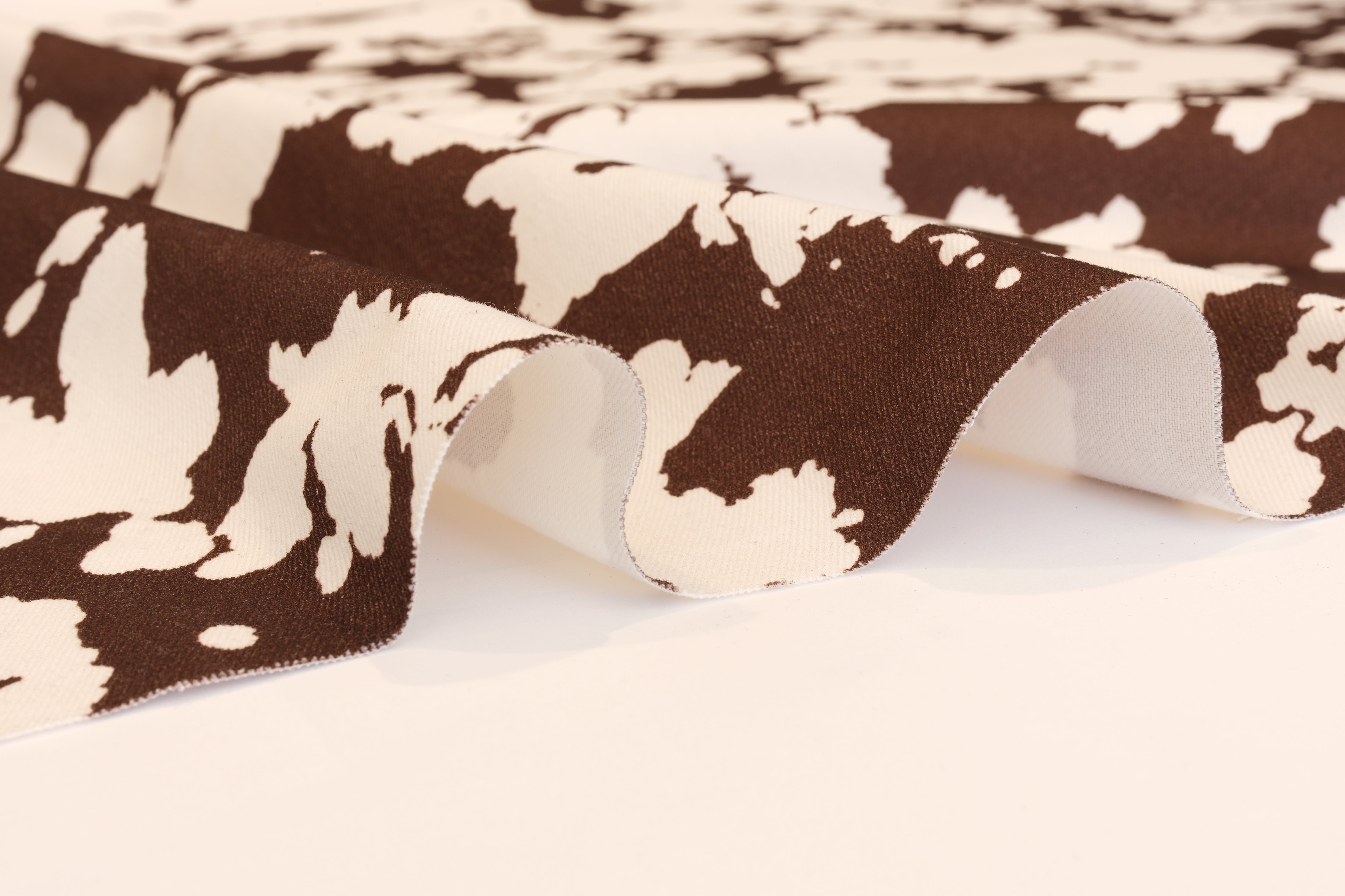Cow Print Cotton Denim - per 1/2M