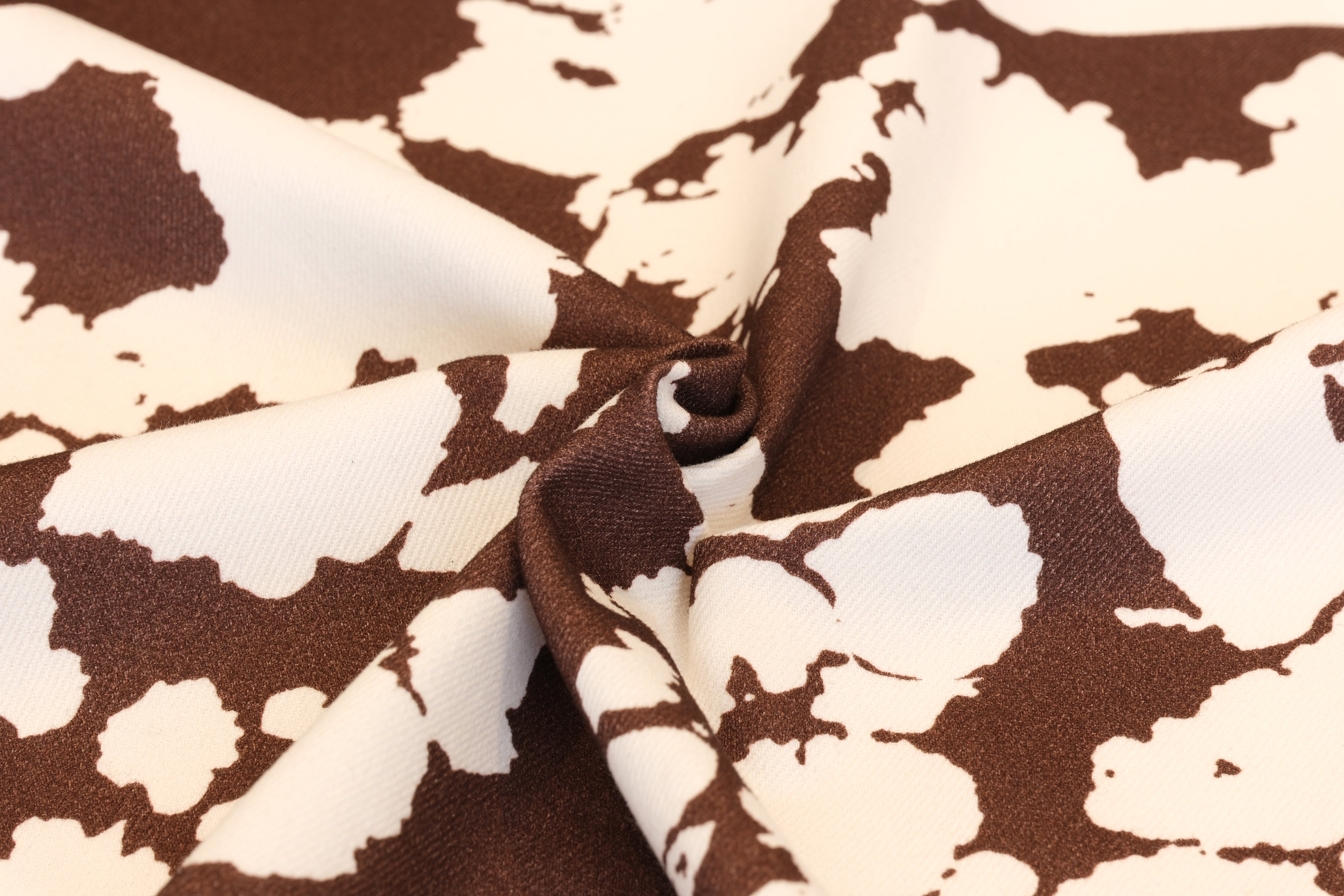 Cow Print Cotton Denim - per 1/2M