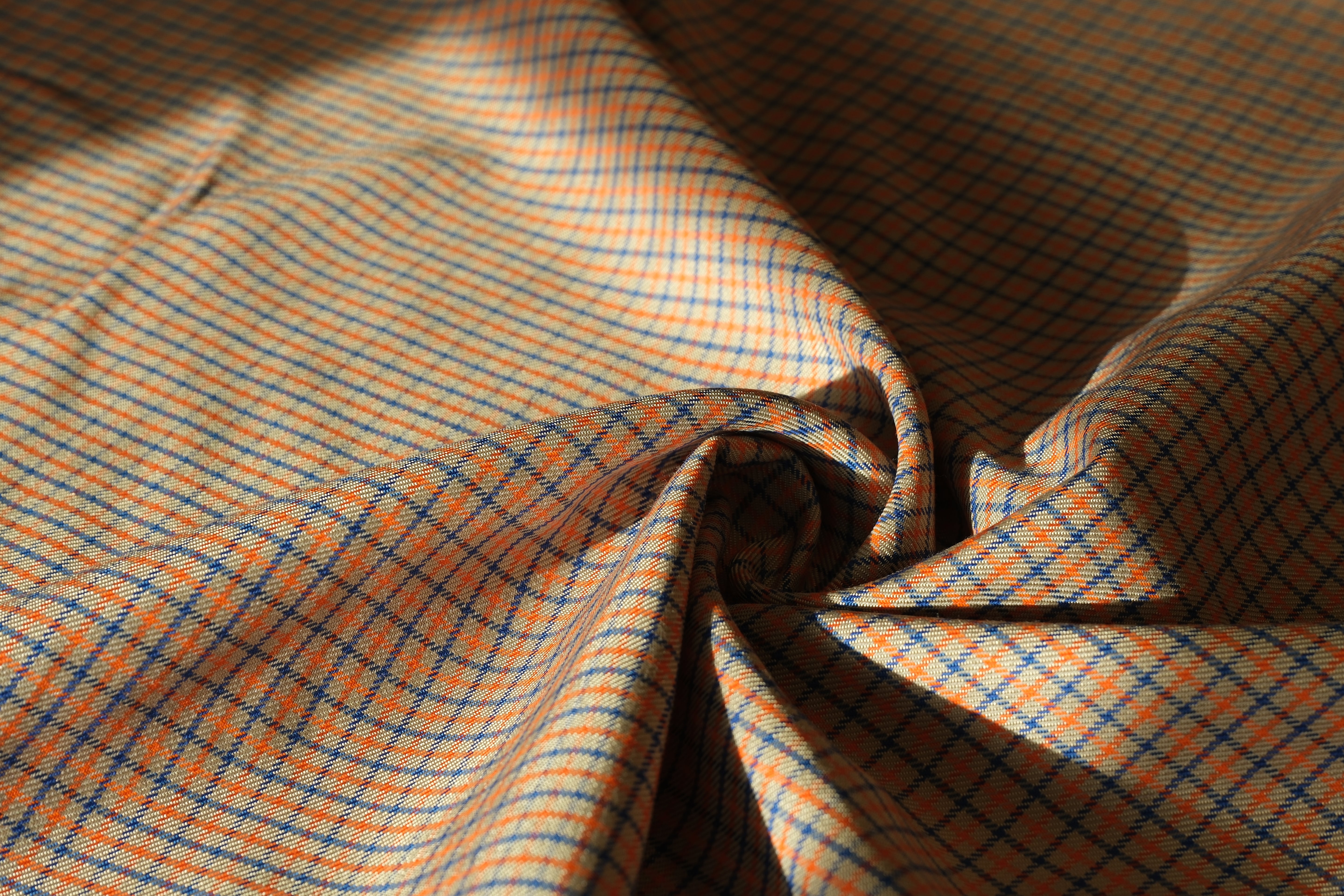 Deadstock Wool/Cotton Check (per 1/2M)