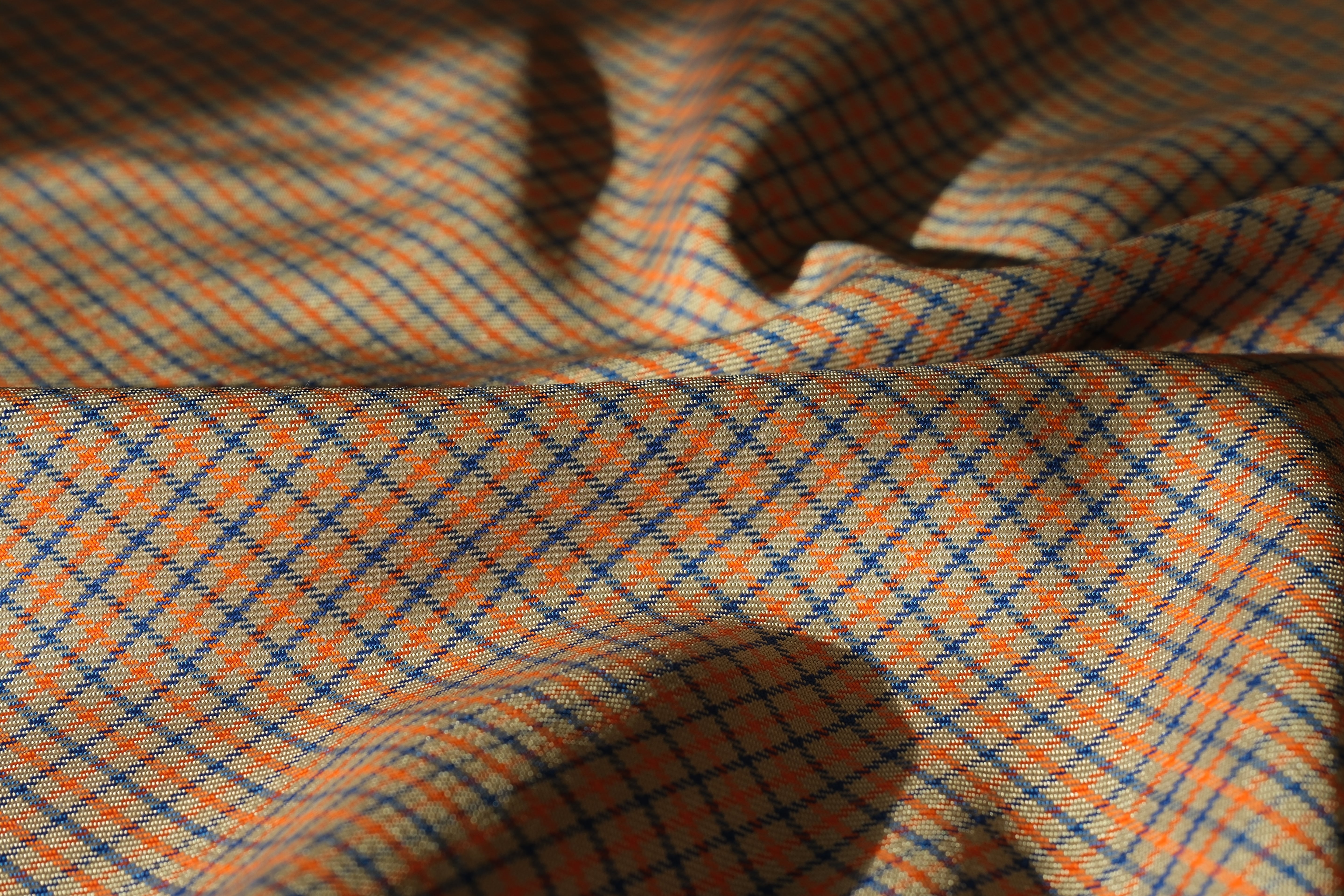 Deadstock Wool/Cotton Check (per 1/2M)