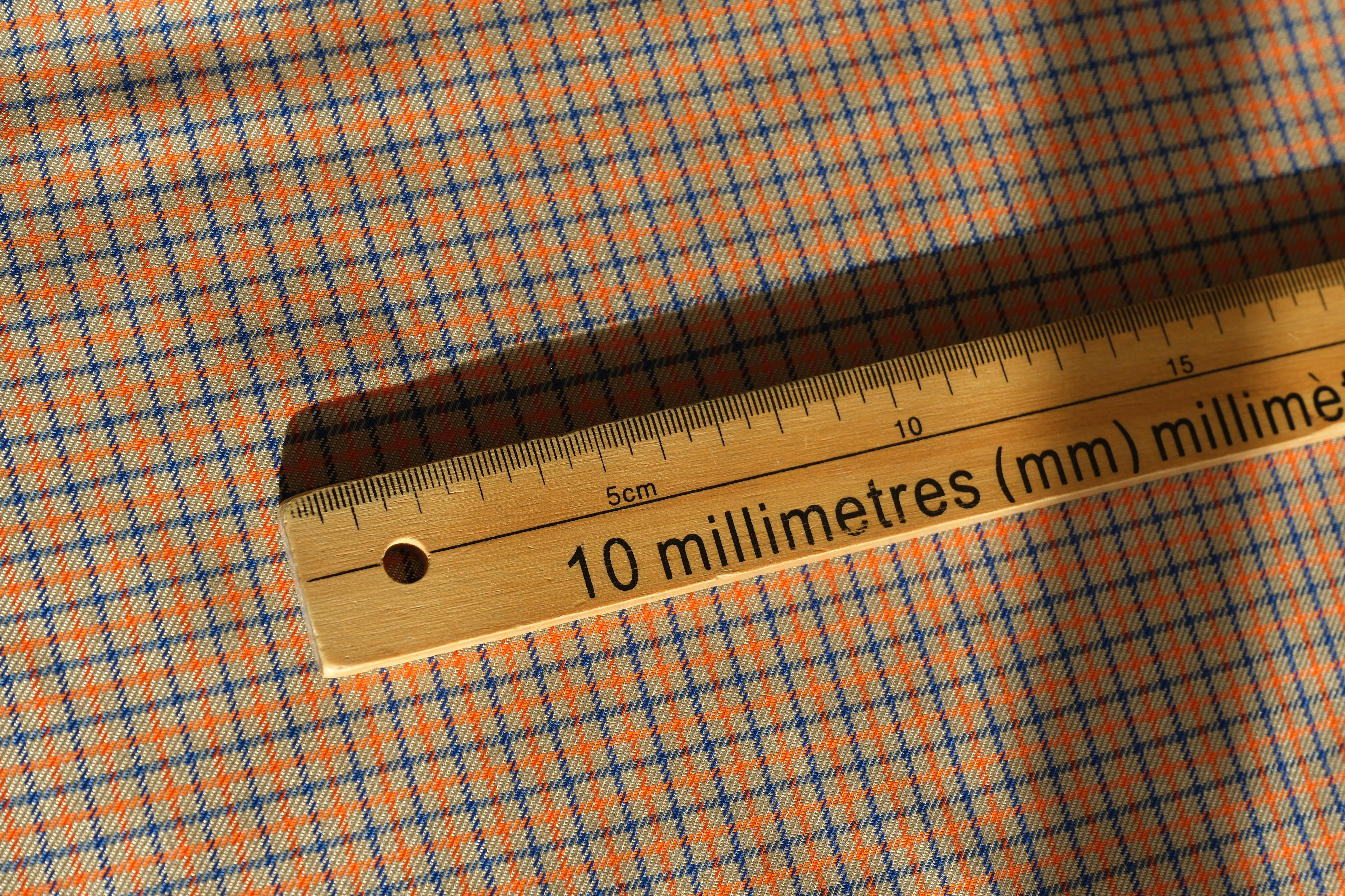 Deadstock Wool/Cotton Check (per 1/2M)