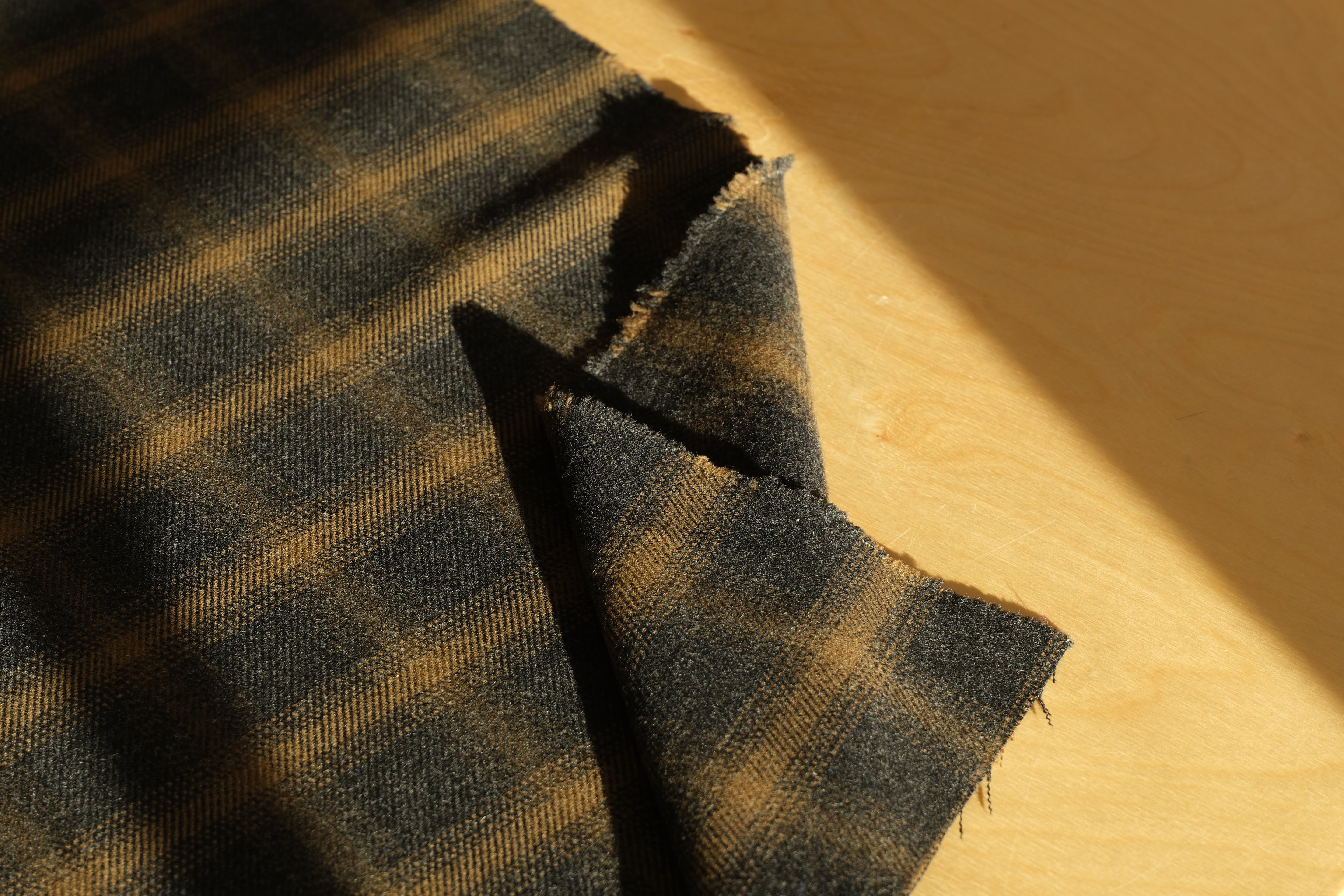 Deadstock Wool Check Coating (per 1/2M)