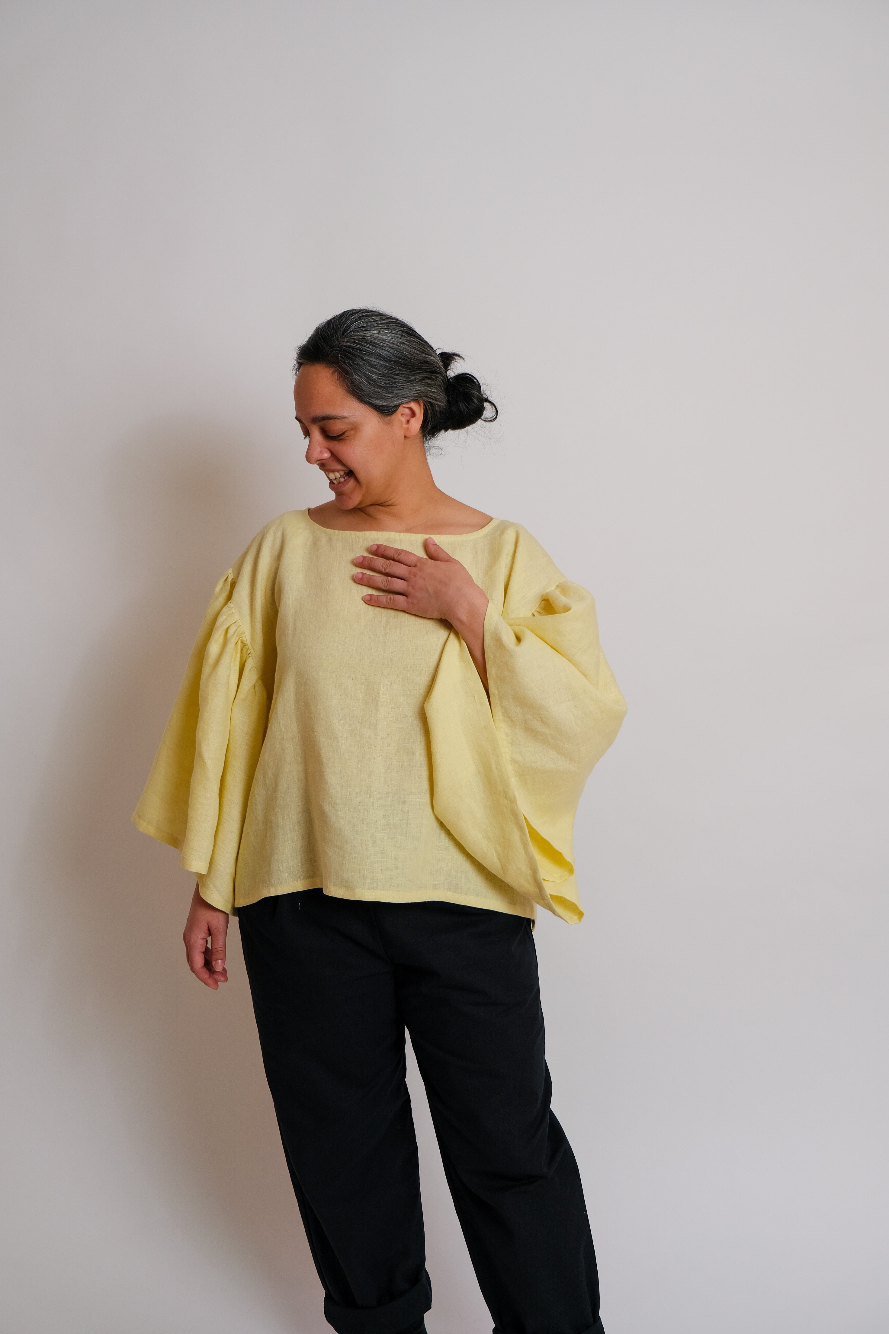 Birgitta Helmersson Zero Waste Frill Sleeve Top (PDF Sewing Pattern)