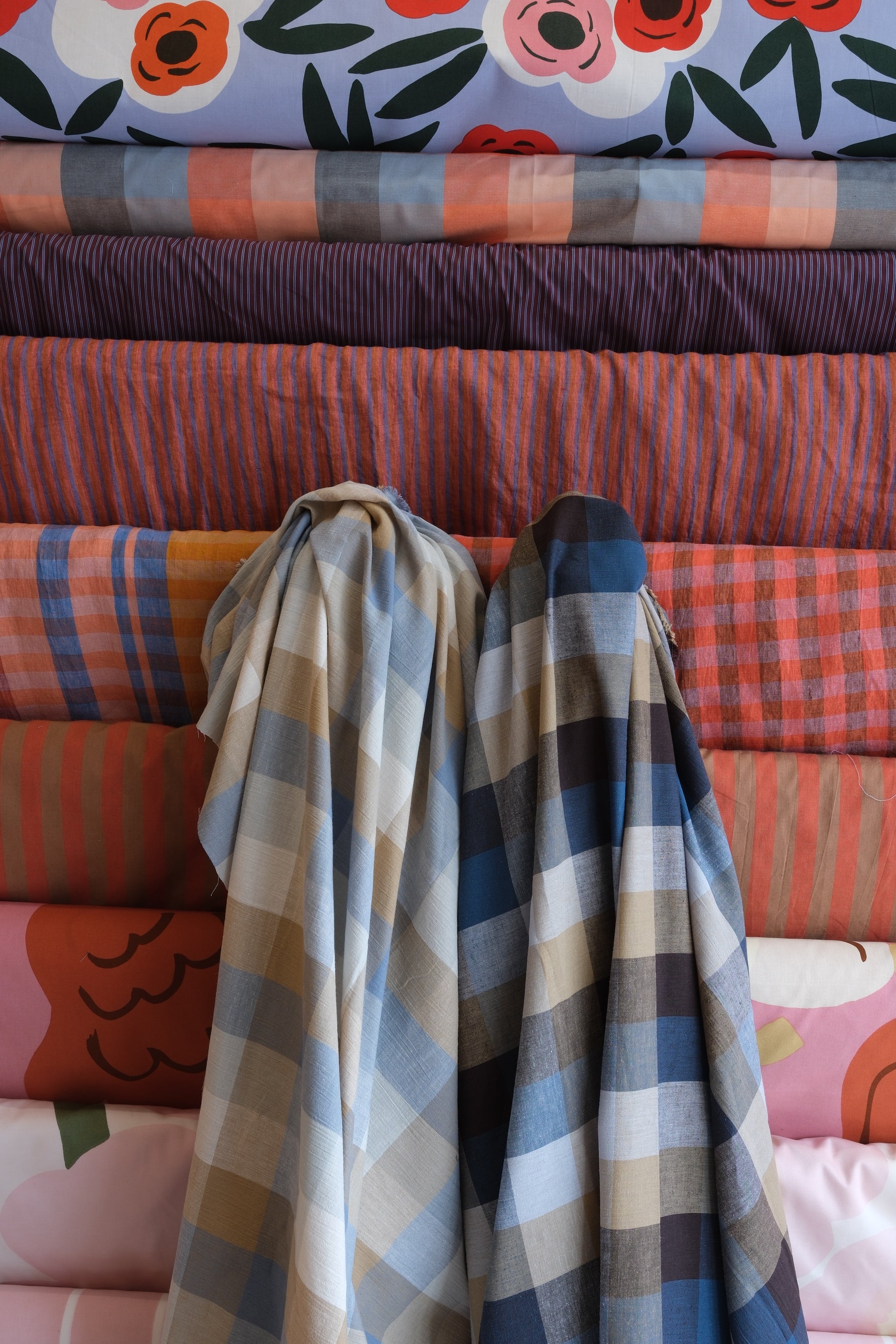 Cotton Ramie Linen Blend Yarn-Dyed Sheeting - per 1/2 M