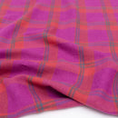 Raspberry Check Cotton/Linen Blend - Per 1/2 M