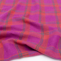 Raspberry Check Cotton/Linen Blend - Per 1/2 M