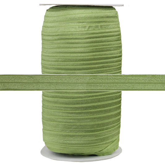 1" (25mm) Foldover Elastic - Willow Green (per 10cm)