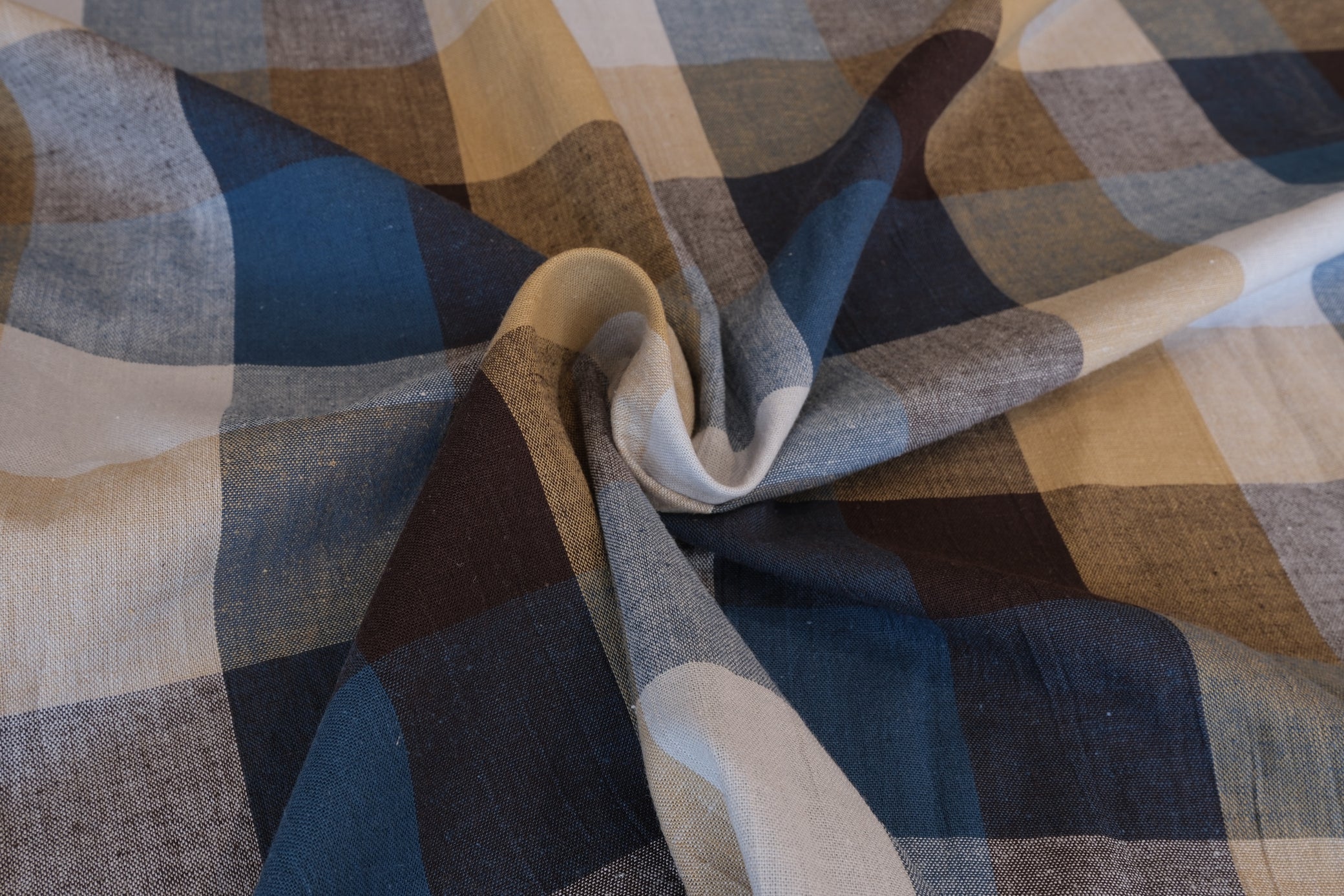 Cotton Ramie Linen Blend Yarn-Dyed Sheeting - per 1/2 M