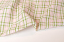 100% Cotton Seersucker - Green and Pink (Per 1/2 M)