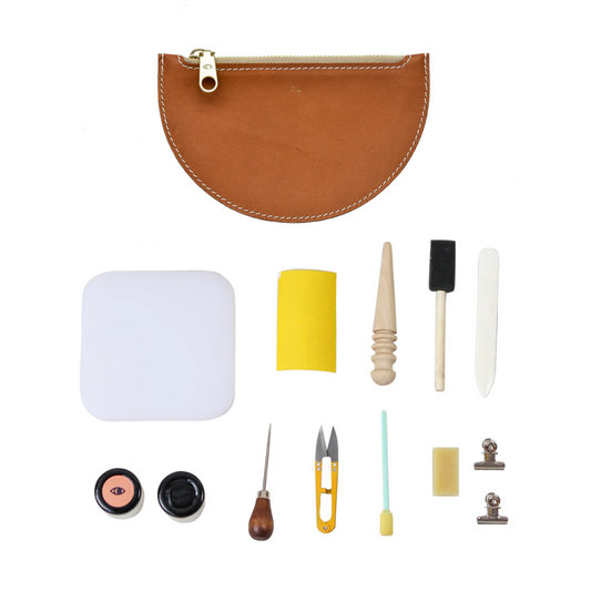 *Pre-Order until May 14* Leather Coin Purse Kit with Toolkit - Multiple Colours
