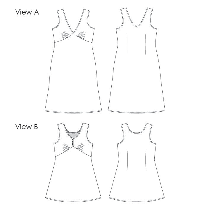 Elbe Textiles Gibbons Slip Dress - Paper Sewing Pattern