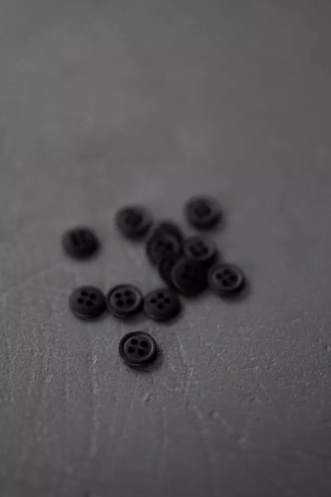 11mm Black Cotton Button - Merchant and Mills