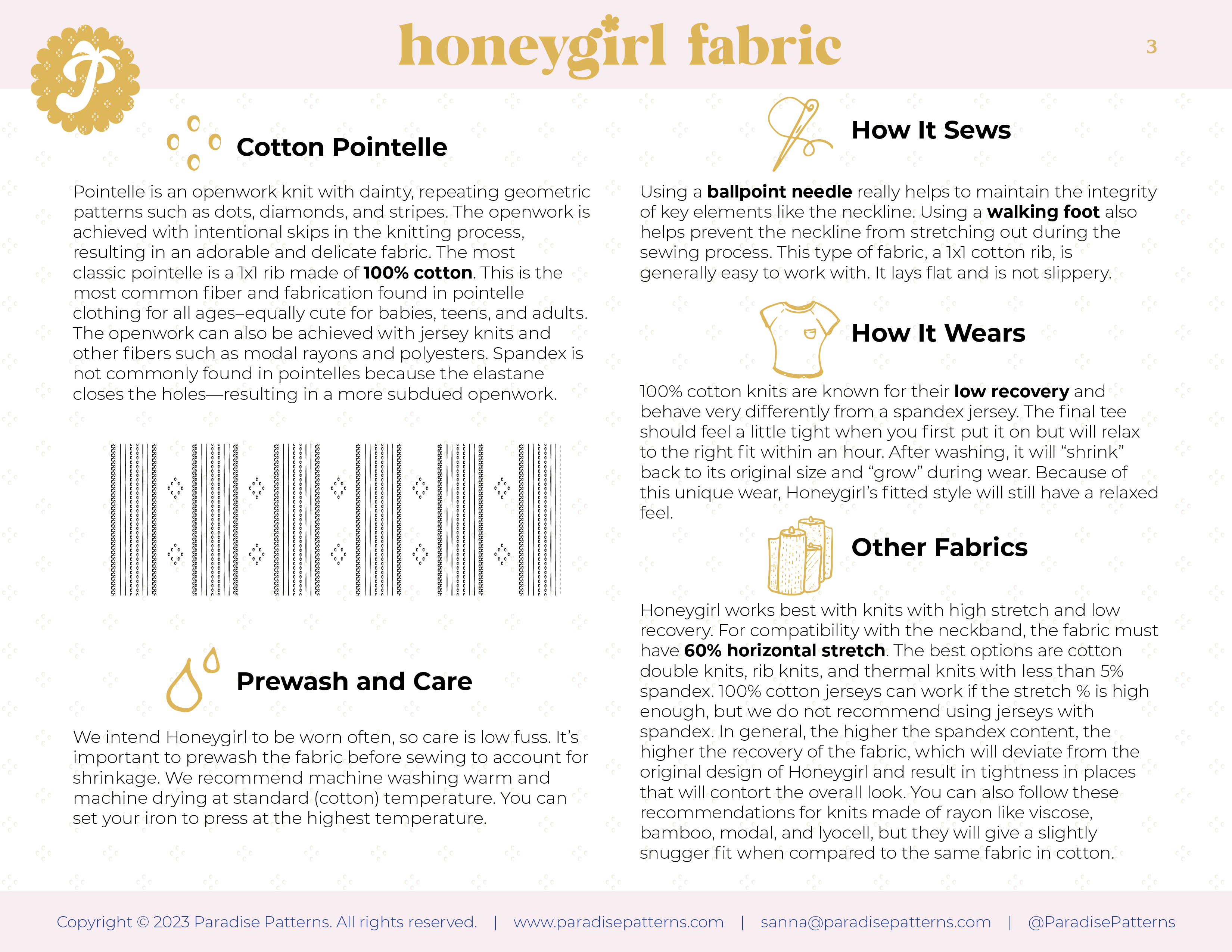 Paradise Patterns Honeygirl Tee - PDF Pattern