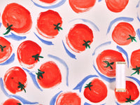 Tomato Print Stretch Cotton Denim - per 1/2M