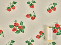 Strawberry Print Cotton Denim - per 1/2M