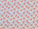 Shrimp Print Cotton Denim - per 1/2M