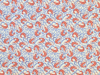 Shrimp Print Cotton Denim - per 1/2M