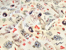 Lucky Cat Print Cotton Denim - per 1/2M