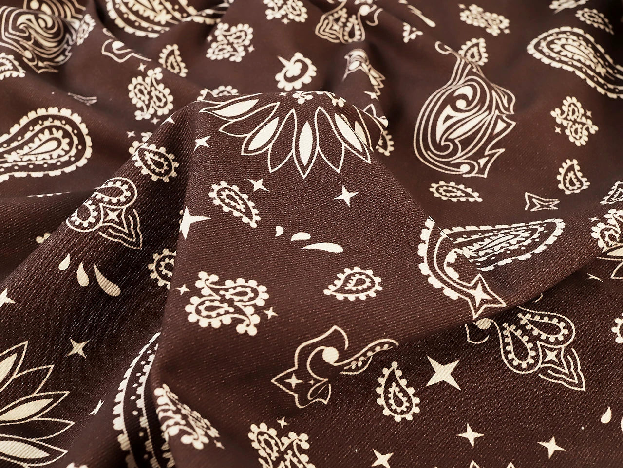 Bandana Print Cotton Denim - per 1/2M