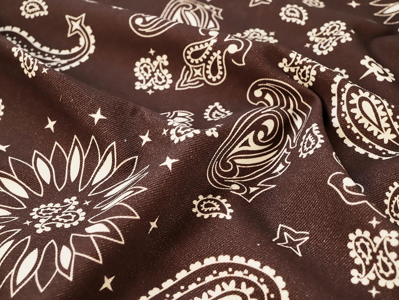 Bandana Print Cotton Denim - per 1/2M