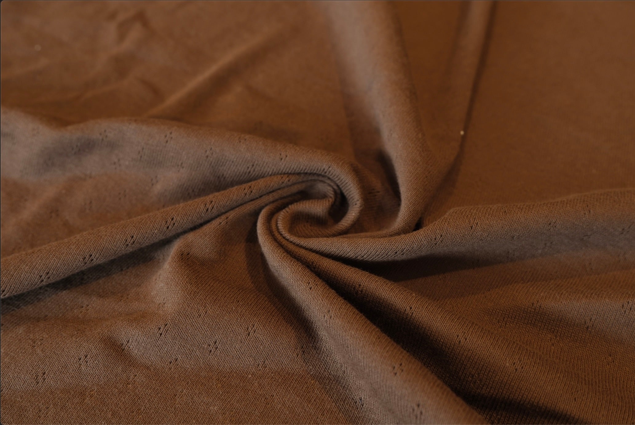 0.8M Remnant 100% Cotton Pointelle - Brown
