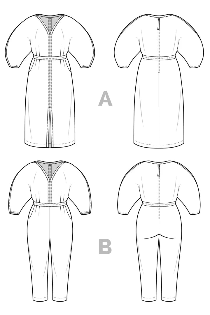 Closet Core Jo Dress & Jumpsuit (Paper Pattern)