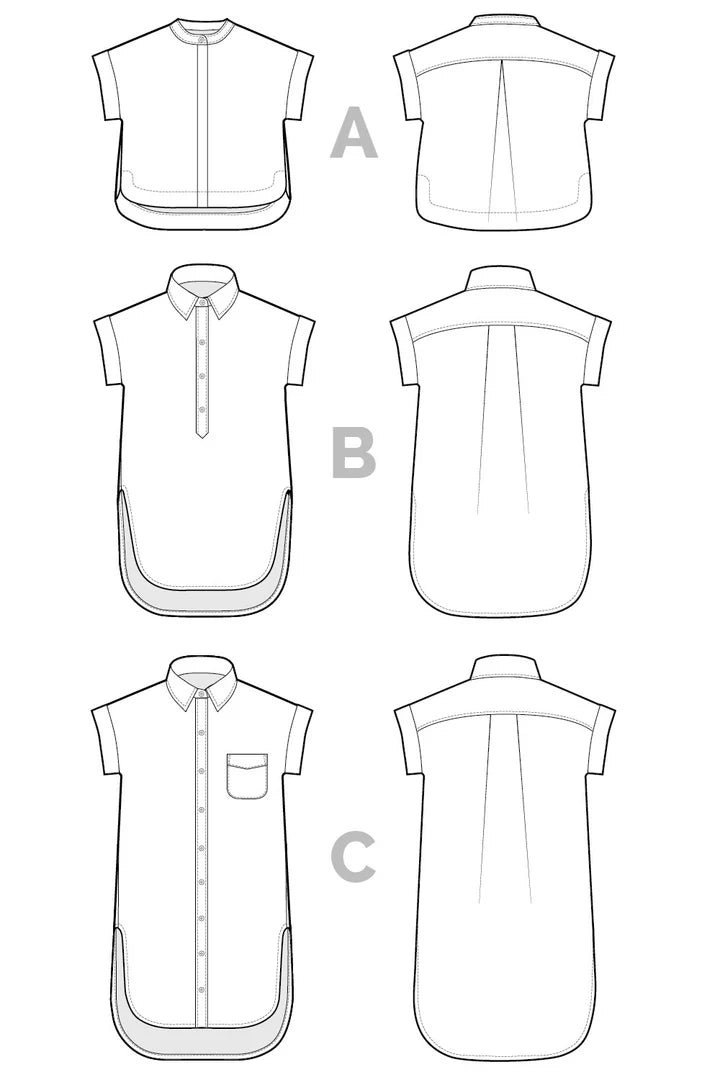 Closet Core Kalle Shirt & Shirtdress (Paper Pattern)