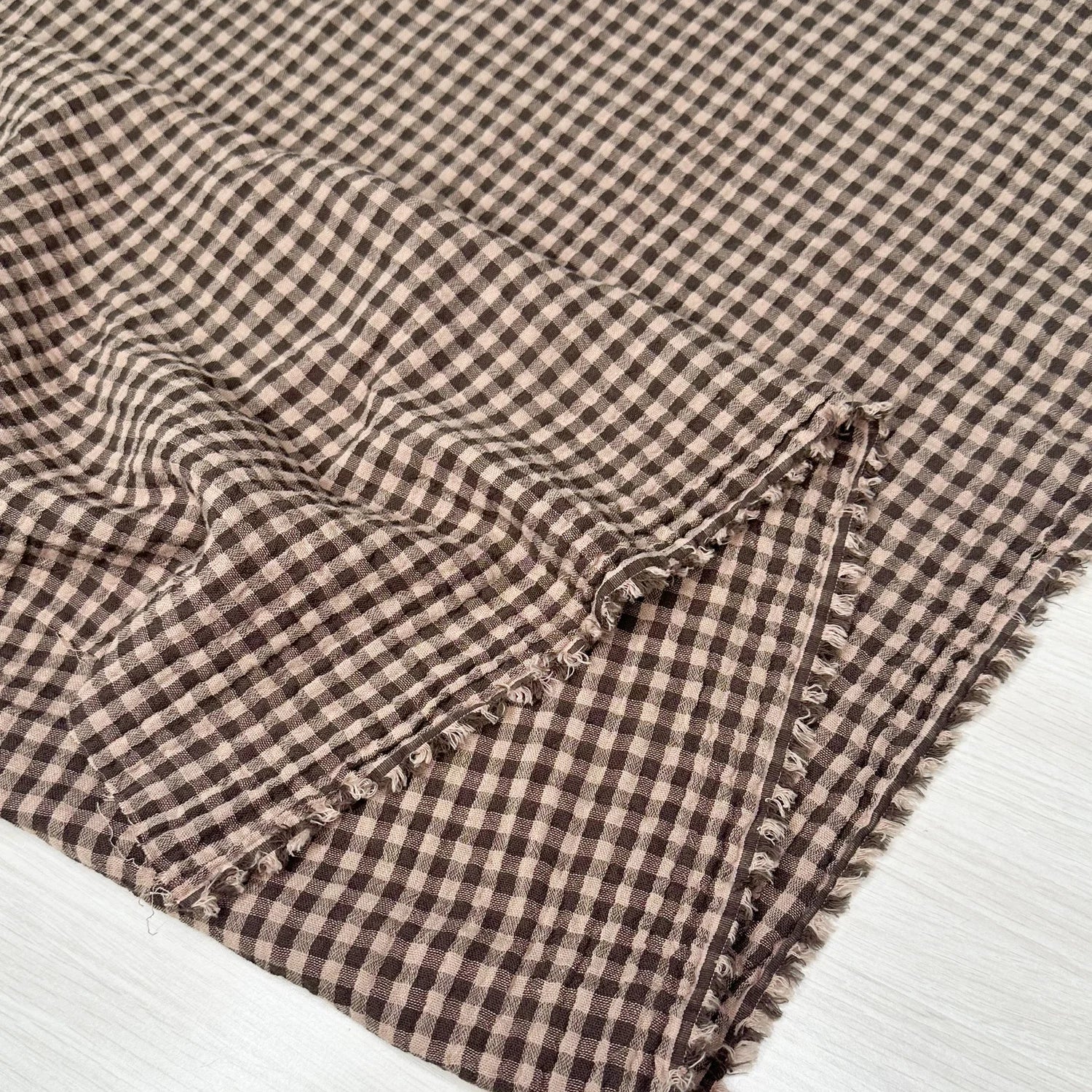 Organic Cotton Gauze Mini Gingham - Per 1/2 M
