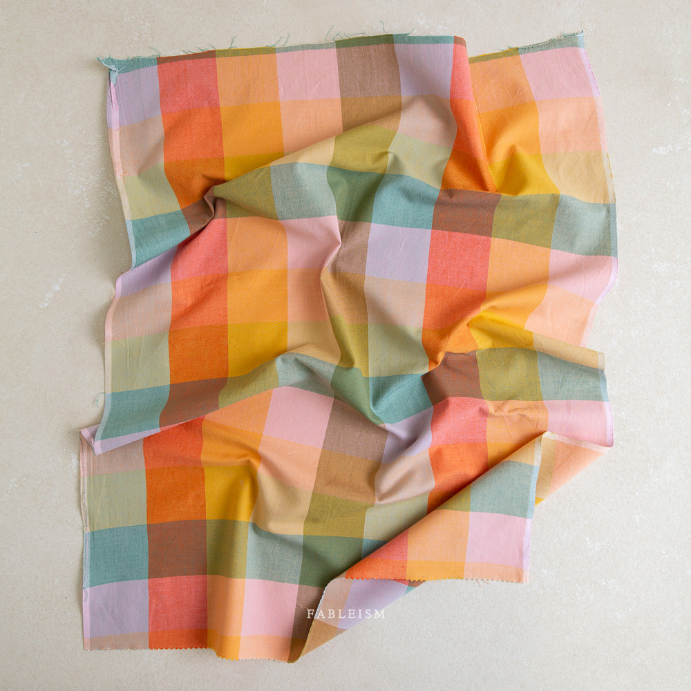 Fableism Happy Checkers Bloom Cotton Fabric (per 1/2 M)