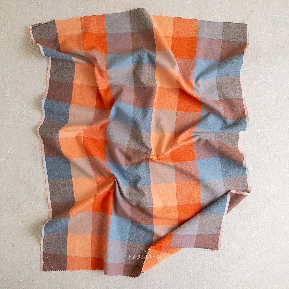 Fableism Happy Checkers Sailor Cotton Fabric (per 1/2 M)