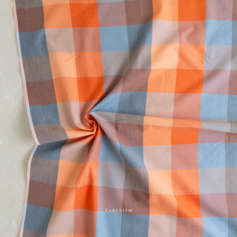 Fableism Happy Checkers Sailor Cotton Fabric (per 1/2 M)