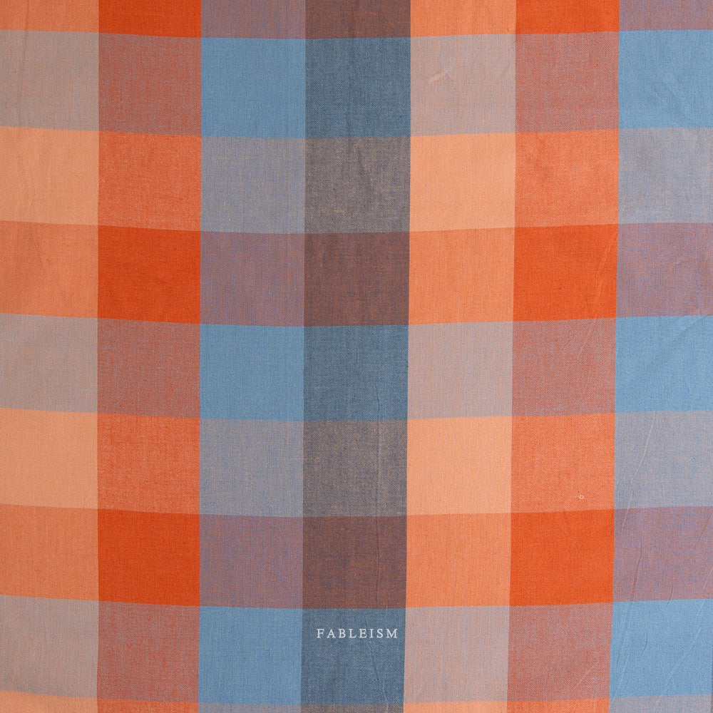 Fableism Happy Checkers Sailor Cotton Fabric (per 1/2 M)