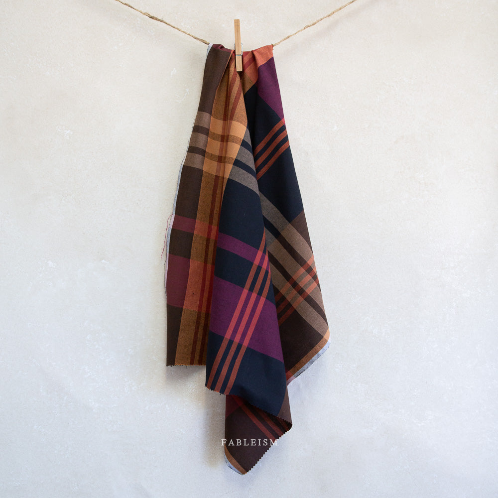 Fableism House Dress Mahogany Cotton Fabric (per 1/2 M)