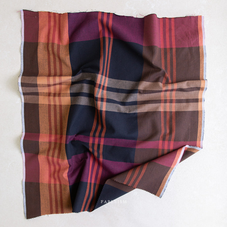 Fableism House Dress Mahogany Cotton Fabric (per 1/2 M)