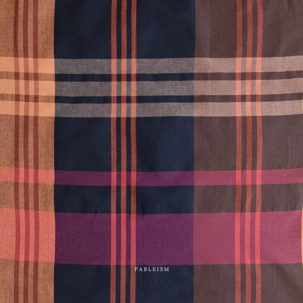 Fableism House Dress Mahogany Cotton Fabric (per 1/2 M)