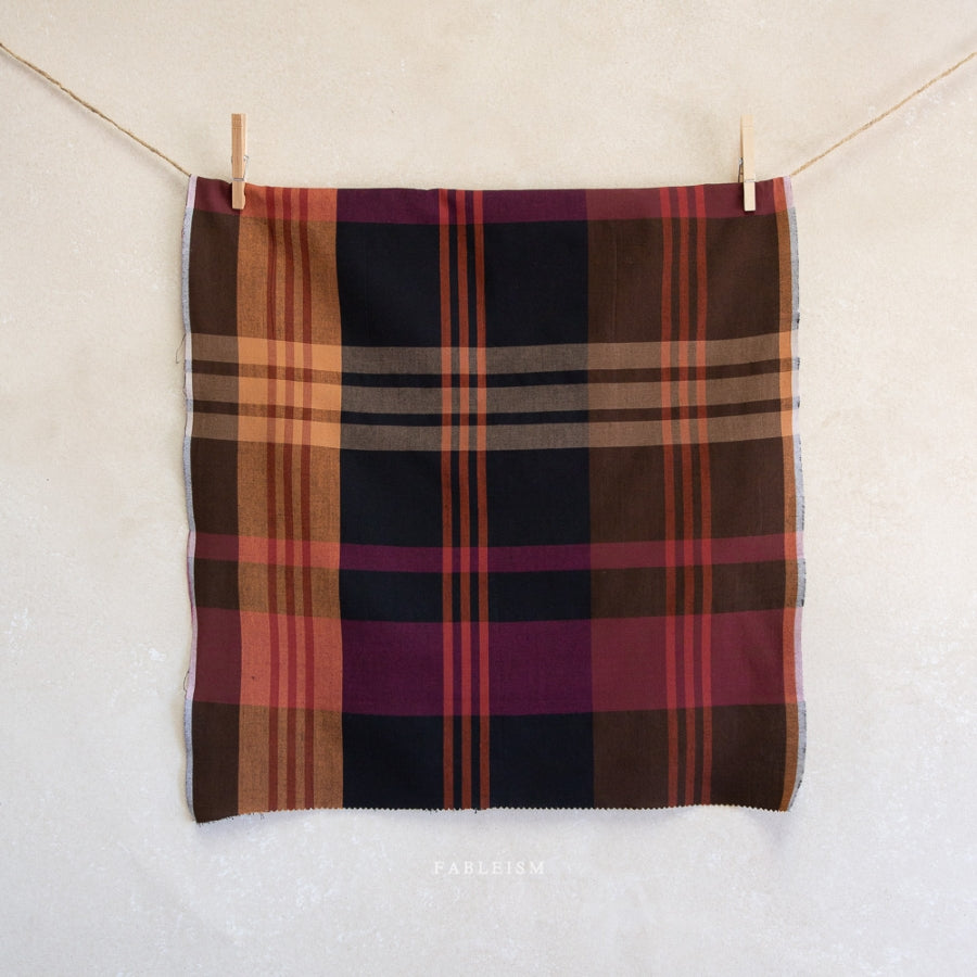 Fableism House Dress Mahogany Cotton Fabric (per 1/2 M)