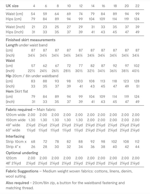 The Maker's Atelier Maxi Skirt - PDF Pattern