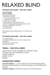 Merchant & Mills - The Relaxed Blind - PDF Pattern