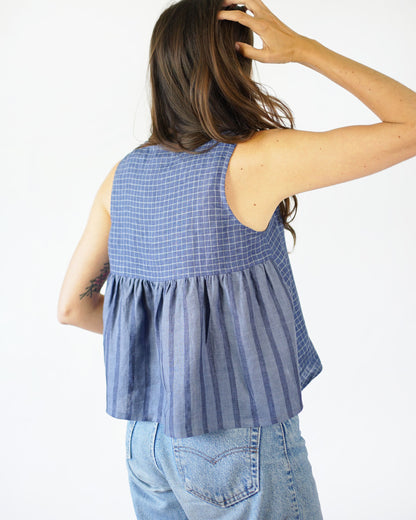 Matchy Matchy Sewing Club Peplum Split Tank - PDF Pattern