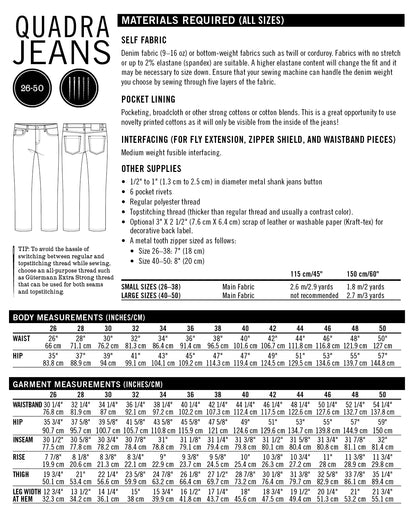 Thread Theory Quadra Jeans - PDF Pattern