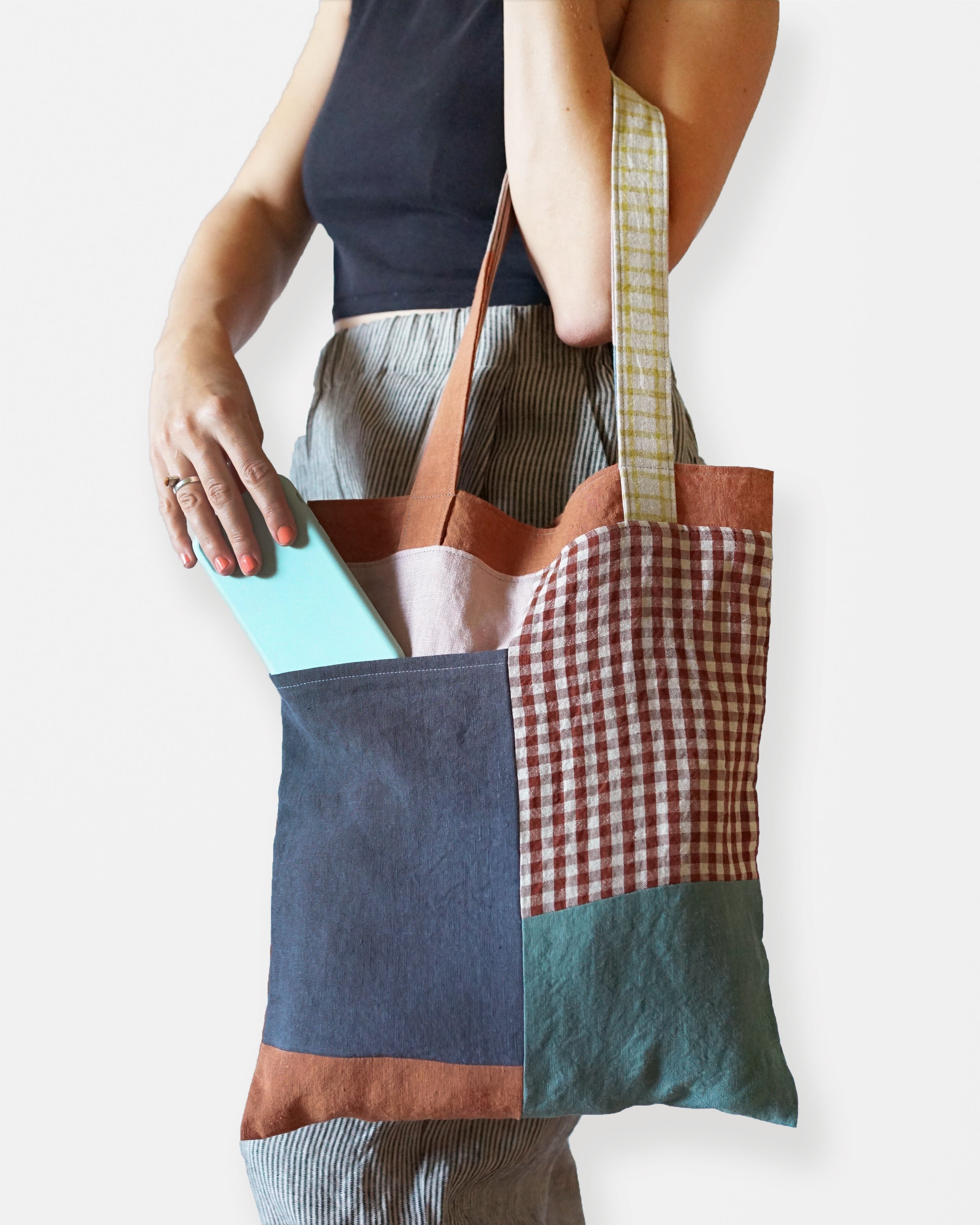 Matchy Matchy Sewing Club Stash Pocket Tote - PDF Pattern