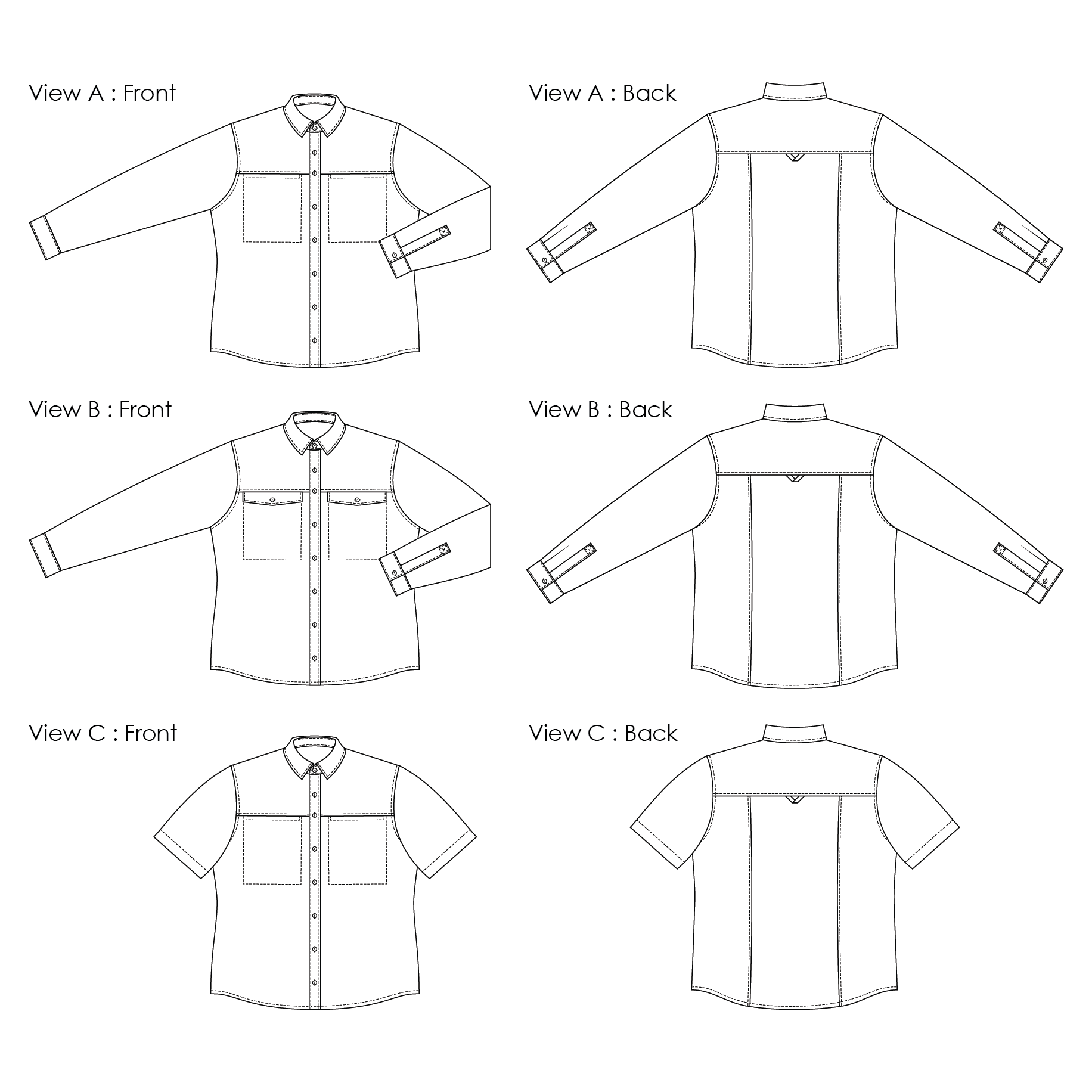 Elbe Textiles Sanders Button Up - Paper Sewing Pattern