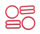 Nylon Coated Metal Rings and Sliders for Adjustable Straps - Multiple Colours